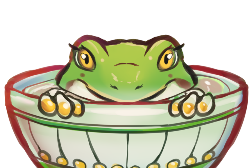 An image of Lumi the frog